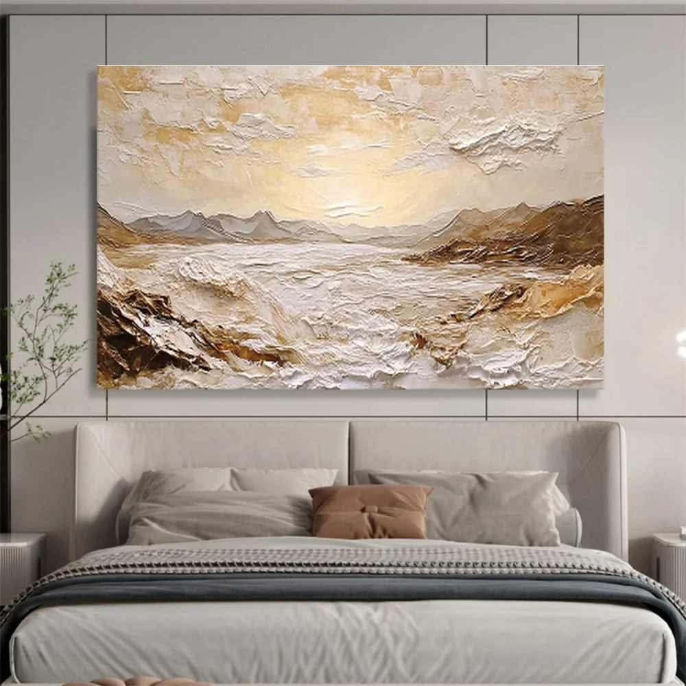Scenic Hand-Painted Mountain - handmade oil painting for collection
